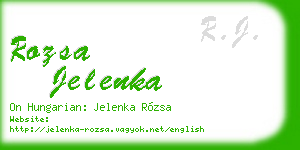 rozsa jelenka business card